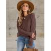 imageANRABESS Sweaters for Women Oversized Cable Knit Fall Long Sleeve Crewneck Casual Pullover Sweater Tops 2025 Winter OutfitsRed Brown