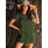 imageANRABESS Swimsuit Cover Up for Women 2025 Crochet Bathing Suit Swimwear Mesh Knit Beach Dress Summer Vacation Outfit ClothesArmy Green