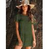 imageANRABESS Swimsuit Cover Up for Women 2025 Crochet Bathing Suit Swimwear Mesh Knit Beach Dress Summer Vacation Outfit ClothesArmy Green