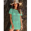 imageANRABESS Swimsuit Cover Up for Women 2025 Crochet Bathing Suit Swimwear Mesh Knit Beach Dress Summer Vacation Outfit ClothesMint