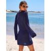 imageANRABESS Women Beach Crochet Cover Ups Summer Knit Swimwear Mesh Bathing Suit Hollow Out Dress 2025 Vacation SwimsuitNavy Blue