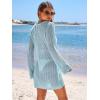 imageANRABESS Women Beach Crochet Cover Ups Summer Knit Swimwear Mesh Bathing Suit Hollow Out Dress 2025 Vacation SwimsuitSky