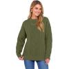 imageANRABESS Women Oversized Chunky Cable Knitted Vintage Sweater 2025 Fall Winter OutfitsArmy Green