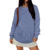 imageANRABESS Women Oversized Chunky Cable Knitted Vintage Sweater 2025 Fall Winter OutfitsBlue