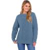 imageANRABESS Women Oversized Chunky Cable Knitted Vintage Sweater 2025 Fall Winter OutfitsGrey Blue