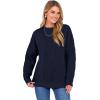 imageANRABESS Women Oversized Chunky Cable Knitted Vintage Sweater 2025 Fall Winter OutfitsNavy Blue