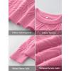 imageANRABESS Women Oversized Chunky Cable Knitted Vintage Sweater 2025 Fall Winter OutfitsPink