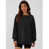 imageANRABESS Women Oversized Long Sleeve Sweatshirts Crewneck Side Slit Loose Teen Girl Pullover Top 2025 Fall Y2K Trendy OutfitsBlack