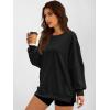 imageANRABESS Women Oversized Long Sleeve Sweatshirts Crewneck Side Slit Loose Teen Girl Pullover Top 2025 Fall Y2K Trendy OutfitsBlack