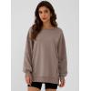 imageANRABESS Women Oversized Long Sleeve Sweatshirts Crewneck Side Slit Loose Teen Girl Pullover Top 2025 Fall Y2K Trendy OutfitsKhaki