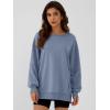 imageANRABESS Women Oversized Long Sleeve Sweatshirts Crewneck Side Slit Loose Teen Girl Pullover Top 2025 Fall Y2K Trendy OutfitsLight Blue