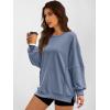 imageANRABESS Women Oversized Long Sleeve Sweatshirts Crewneck Side Slit Loose Teen Girl Pullover Top 2025 Fall Y2K Trendy OutfitsLight Blue