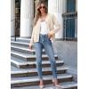 imageANRABESS Women Striped Cardigan Sweaters Button Down Cropped Knit Lady Jackets Coat 2025 Fall Outfits Trendy ClothesApricot