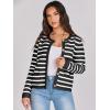 imageANRABESS Women Striped Cardigan Sweaters Button Down Cropped Knit Lady Jackets Coat 2025 Fall Outfits Trendy ClothesBlack White Stripe