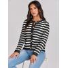 imageANRABESS Women Striped Cardigan Sweaters Button Down Cropped Knit Lady Jackets Coat 2025 Fall Outfits Trendy ClothesBlack White Stripe