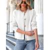 imageANRABESS Women Striped Cardigan Sweaters Button Down Cropped Knit Lady Jackets Coat 2025 Fall Outfits Trendy ClothesWhite