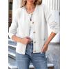 imageANRABESS Women Striped Cardigan Sweaters Button Down Cropped Knit Lady Jackets Coat 2025 Fall Outfits Trendy ClothesWhite