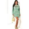 imageANRABESS Women Swimsuit Crochet Swim Cover Up 2025 Summer Bathing Suit Swimwear Mesh Knit Beach Dress Vacation OutfitsLight Green