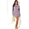 imageANRABESS Women Swimsuit Crochet Swim Cover Up 2025 Summer Bathing Suit Swimwear Mesh Knit Beach Dress Vacation OutfitsLight Purple