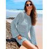 imageANRABESS Women Swimsuit Crochet Swim Cover Up 2025 Summer Bathing Suit Swimwear Mesh Knit Beach Dress Vacation OutfitsSky Blue