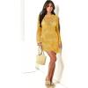imageANRABESS Women Swimsuit Crochet Swim Cover Up 2025 Summer Bathing Suit Swimwear Mesh Knit Beach Dress Vacation OutfitsYellow