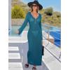 imageANRABESS Women Swimsuit Swim Crochet Cover Up Knit Bathing Suit Swimwear 2025 Summer Bodycon Beach Dress Vacation ClothesCyan