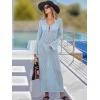 imageANRABESS Women Swimsuit Swim Crochet Cover Up Knit Bathing Suit Swimwear 2025 Summer Bodycon Beach Dress Vacation ClothesLight Blue