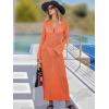 imageANRABESS Women Swimsuit Swim Crochet Cover Up Knit Bathing Suit Swimwear 2025 Summer Bodycon Beach Dress Vacation ClothesOrange