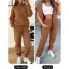 imageANRABESS Womens 2 Piece Outfits Lounge Hoodie Oversized Sweatshirt Jogger Sweatpants Y2K Tracksuit Sweatsuit Set Fall ClothesBurnt Orange Brown