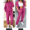 imageANRABESS Womens 2 Piece Outfits Lounge Hoodie Oversized Sweatshirt Jogger Sweatpants Y2K Tracksuit Sweatsuit Set Fall ClothesHot Pink