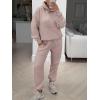 imageANRABESS Womens 2 Piece Outfits Lounge Hoodie Oversized Sweatshirt Jogger Sweatpants Y2K Tracksuit Sweatsuit Set Fall ClothesLight Khaki