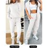 imageANRABESS Womens 2 Piece Outfits Lounge Hoodie Oversized Sweatshirt Jogger Sweatpants Y2K Tracksuit Sweatsuit Set Fall ClothesWhite