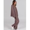 imageANRABESS Womens 2 Piece Outfits Oversized Knit Sweater Set Wide Leg Pant Cozy Lounge Matching Pajama Sets 2025 Trendy ClothesCoffee