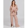 imageANRABESS Womens 2 Piece Outfits Oversized Knit Sweater Set Wide Leg Pant Cozy Lounge Matching Pajama Sets 2025 Trendy ClothesDeep Apricot