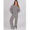 imageANRABESS Womens 2 Piece Outfits Oversized Knit Sweater Set Wide Leg Pant Cozy Lounge Matching Pajama Sets 2025 Trendy ClothesDeep Grey