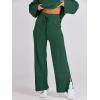imageANRABESS Womens 2 Piece Outfits Oversized Knit Sweater Set Wide Leg Pant Cozy Lounge Matching Pajama Sets 2025 Trendy ClothesGrass Green