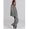 imageANRABESS Womens 2 Piece Outfits Oversized Knit Sweater Set Wide Leg Pant Cozy Lounge Matching Pajama Sets 2025 Trendy ClothesGray
