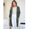 imageANRABESS Womens Cardigan Sweater Open Front Knit Long Coatigan Dressy Casual Jacket Coat 2025 Fall Outfits Classy ClothesArmy Green