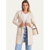 imageANRABESS Womens Cardigan Sweater Open Front Knit Long Coatigan Dressy Casual Jacket Coat 2025 Fall Outfits Classy ClothesBeige