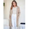 imageANRABESS Womens Cardigan Sweater Open Front Knit Long Coatigan Dressy Casual Jacket Coat 2025 Fall Outfits Classy ClothesDeep Apricort