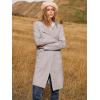 imageANRABESS Womens Cardigan Sweater Open Front Knit Long Coatigan Dressy Casual Jacket Coat 2025 Fall Outfits Classy ClothesGray Apricort