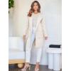 imageANRABESS Womens Cardigan Sweater Open Front Knit Long Coatigan Dressy Casual Jacket Coat 2025 Fall Outfits Classy ClothesOffwhite