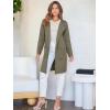imageANRABESS Womens Cardigan Sweater Open Front Knit Long Coatigan Dressy Casual Jacket Coat 2025 Fall Outfits Classy ClothesOlive Green
