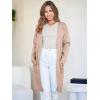 imageANRABESS Womens Cardigan Sweater Open Front Knit Long Coatigan Dressy Casual Jacket Coat 2025 Fall Outfits Classy ClothesPeachy Khaki