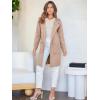 imageANRABESS Womens Cardigan Sweater Open Front Knit Long Coatigan Dressy Casual Jacket Coat 2025 Fall Outfits Classy ClothesPeachy Khaki