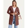 imageANRABESS Womens Cardigan Sweater Open Front Knit Long Coatigan Dressy Casual Jacket Coat 2025 Fall Outfits Classy ClothesRed Brown