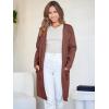 imageANRABESS Womens Cardigan Sweater Open Front Knit Long Coatigan Dressy Casual Jacket Coat 2025 Fall Outfits Classy ClothesRed Brown