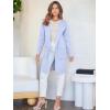 imageANRABESS Womens Cardigan Sweater Open Front Knit Long Coatigan Dressy Casual Jacket Coat 2025 Fall Outfits Classy ClothesSky Blue