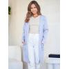 imageANRABESS Womens Cardigan Sweater Open Front Knit Long Coatigan Dressy Casual Jacket Coat 2025 Fall Outfits Classy ClothesSky Blue