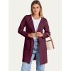 imageANRABESS Womens Cardigan Sweater Open Front Knit Long Coatigan Dressy Casual Jacket Coat 2025 Fall Outfits Classy ClothesWine Red